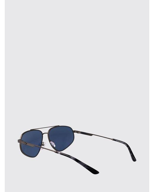 Emporio Armani Blue Metal Sunglasses for men