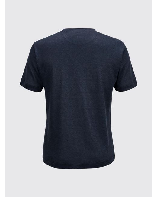 Eleventy Blue Slim Fit Crewneck T-Shirt for men