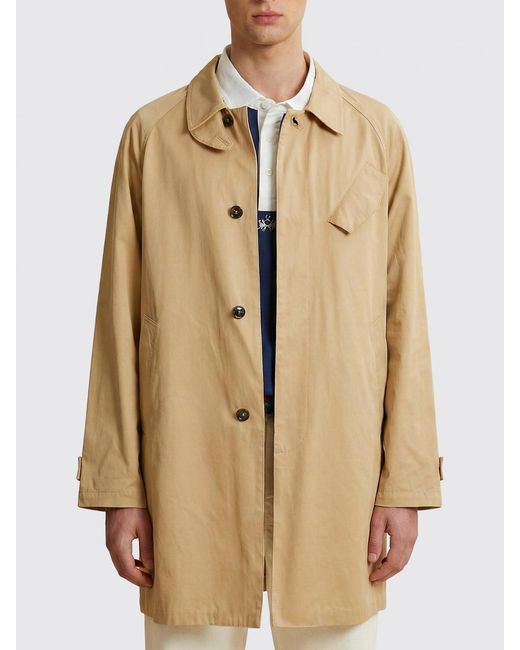 La Martina Natural Cotton Blend Raincoat for men