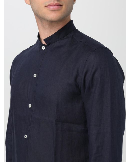 Kampos Blue Linen Shirt for men