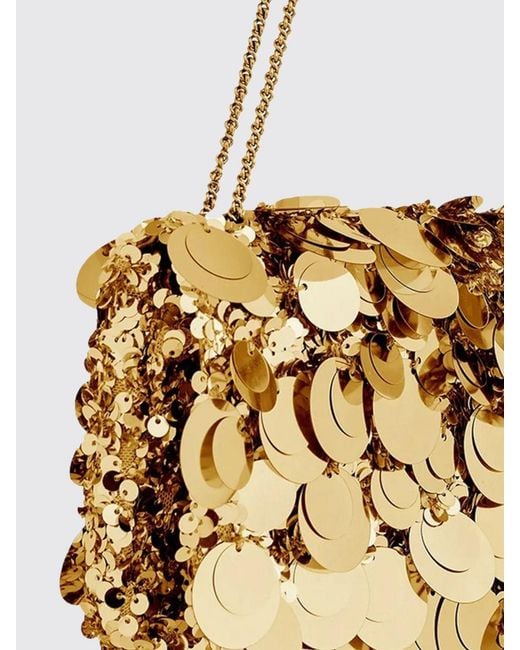 Rabanne Metallic Sparkle Baguette Sequin Embroidered Fabric Bag