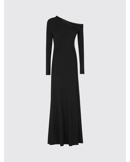 Alberta Ferretti Blue Asymmetrical Slim Fit Viscose Midi Dress With Slit
