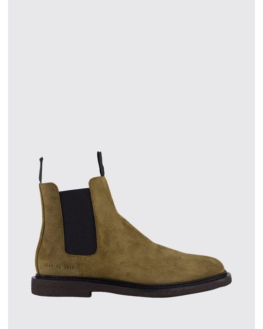 Common Projects Green Suede Ankle Boots for men
