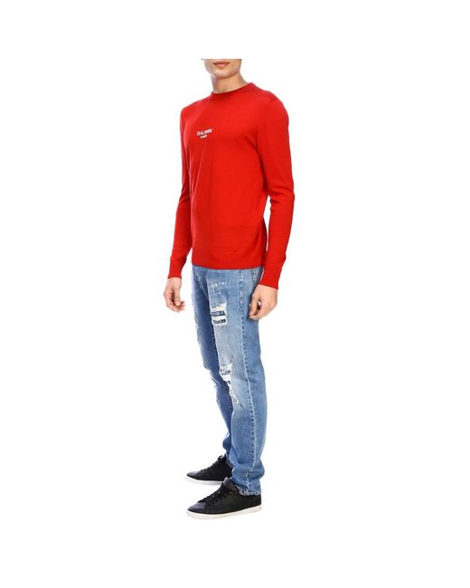 red balmain sweater