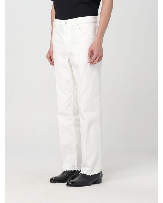 Jeans in denim con logo di Lanvin in White da Uomo