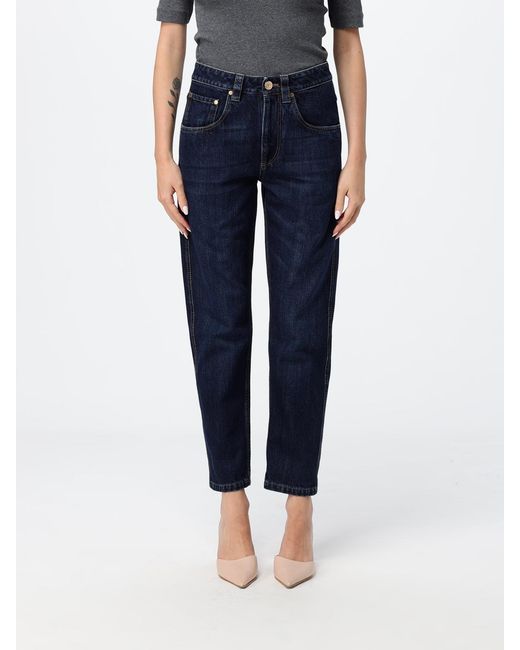 Brunello Cucinelli Blue High-Waisted Straight-Leg Cropped Jeans