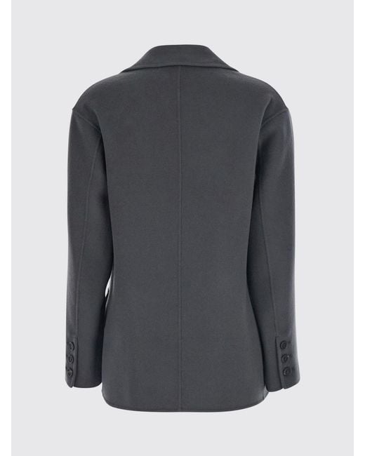 Max Mara Blue Short Single-Breasted Coat