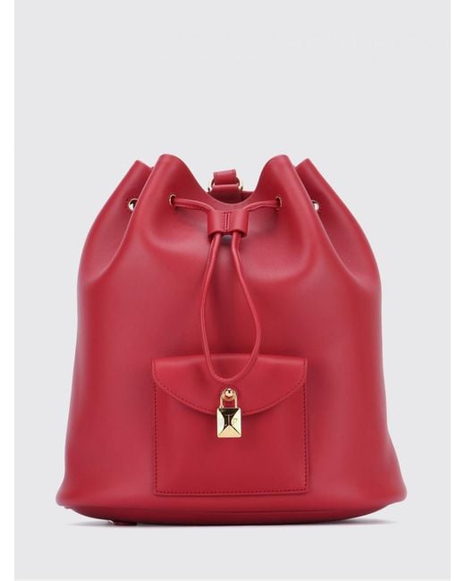 Loro Piana Red Leather Backpack
