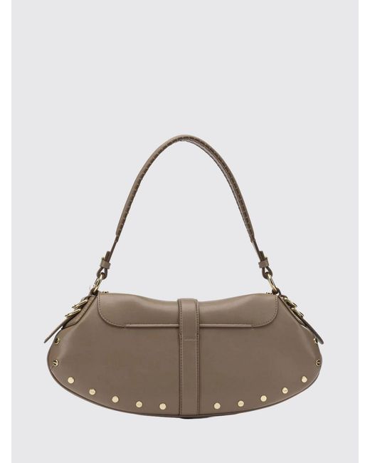 Ganni Brown B-Kat Recycled Leather Shoulder Bag