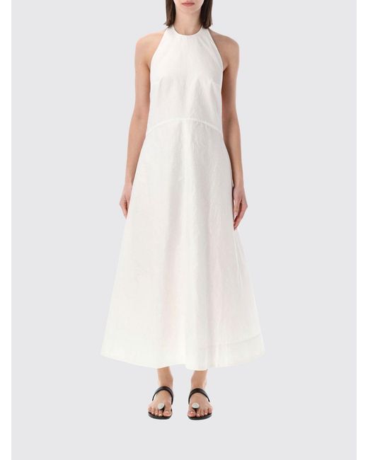 Rohe White Cotton Blend Midi Dress