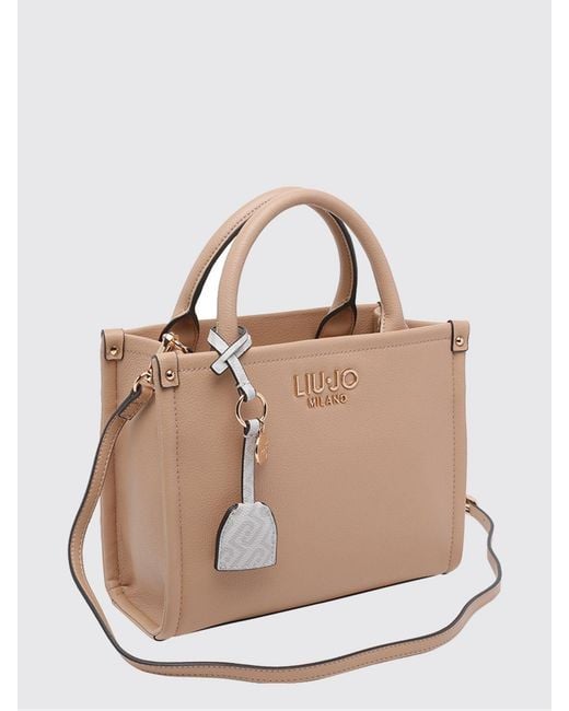 Liu Jo Natural Ridhi Grained Faux Leather Bag