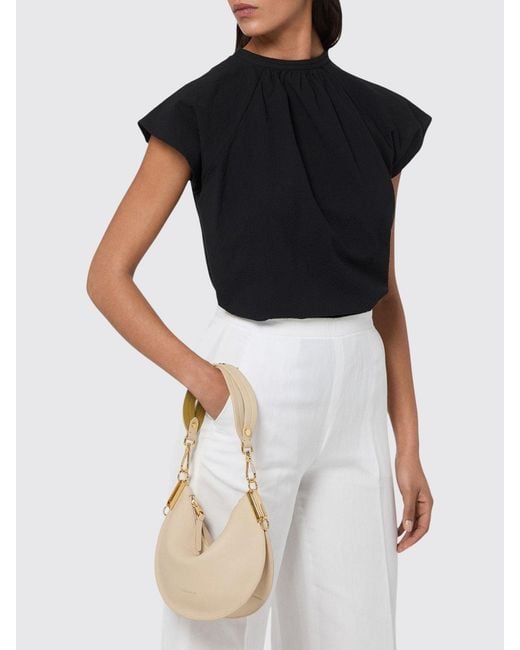 Coccinelle White Sunup Grained Leather Bag