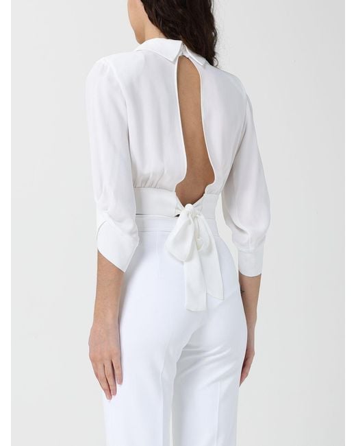 Elisabetta Franchi White Viscose Blouse