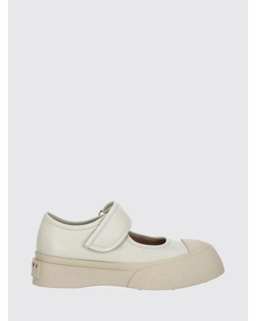 Marni Natural Pablo Leather Mary Jane Sneakers