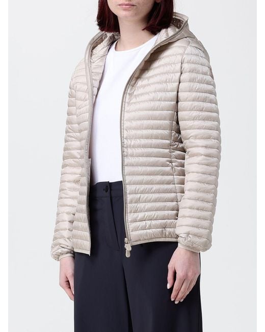 Save The Duck Gray Alexa Hooded Nylon Down Jacket