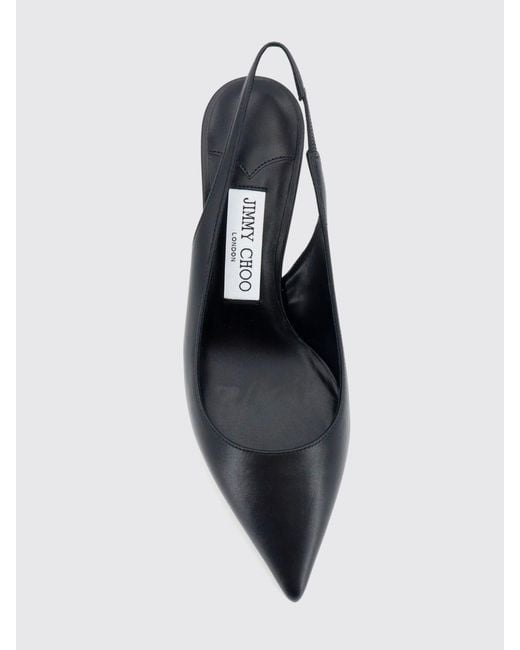 Jimmy Choo Black Love Smooth Calfskin Slingback Pumps With Mid-Heel