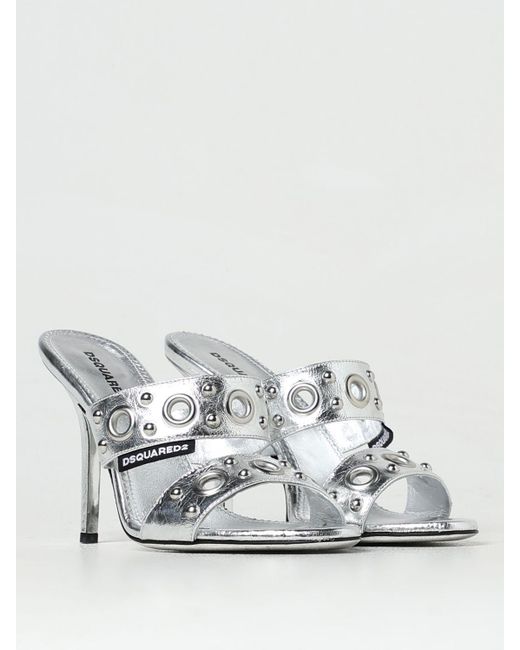 DSquared² White Heeled Sandals