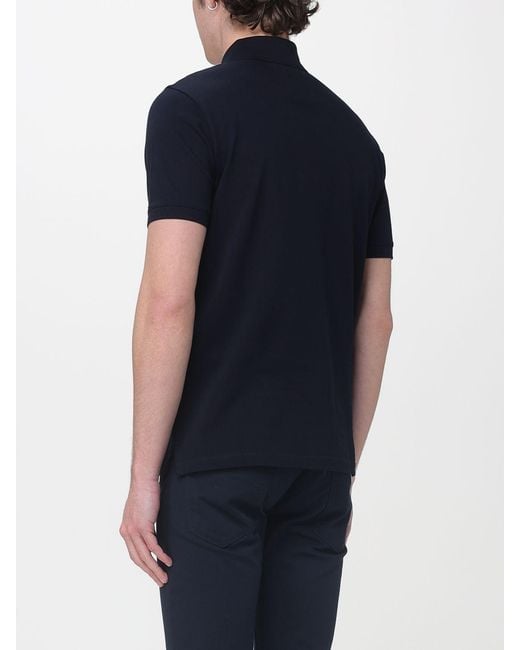 Emporio Armani Blue Cotton Polo Shirt for men