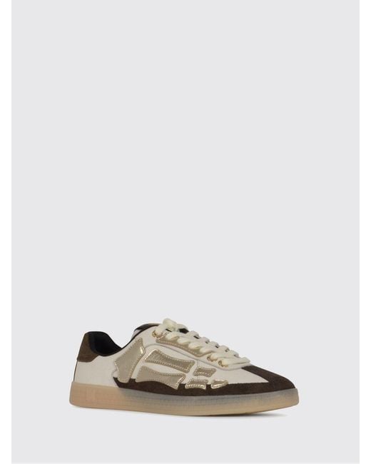 Amiri Brown Pacific Bones Suede Sneakers for men