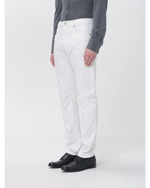 Brunello Cucinelli White Stretch Denim Jeans for men