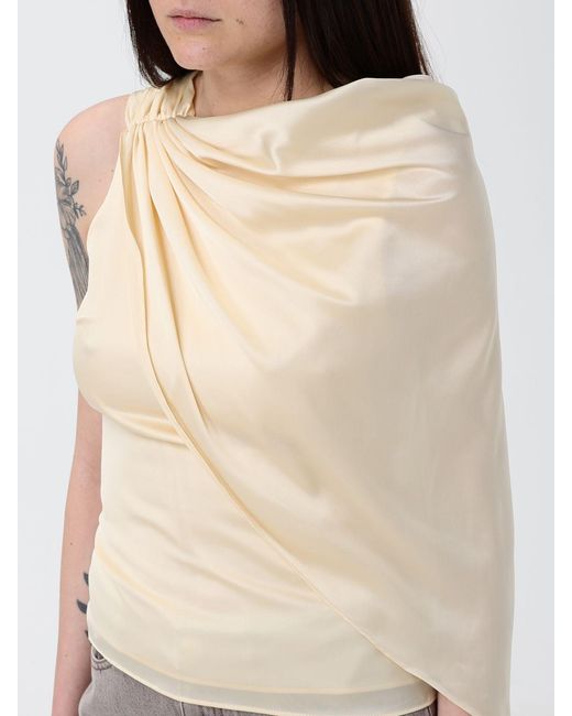 ROTATE BIRGER CHRISTENSEN Natural Satin Cape Top