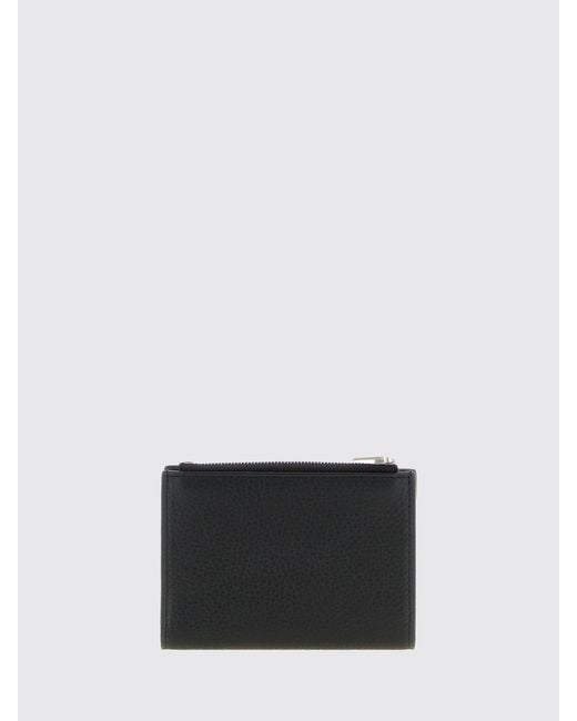 Saint Laurent White Tiny Cassandre Hammered Leather Wallet for men