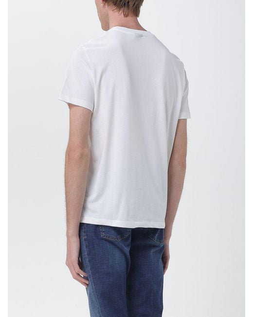 ARMANI EXCHANGE White Crew Neck T-Shirt With Lettering Logo for men