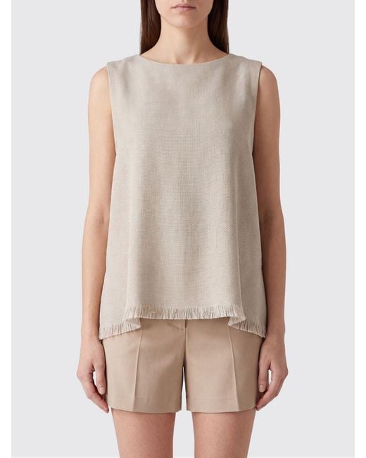 Max Mara Natural Linen And Cotton Top