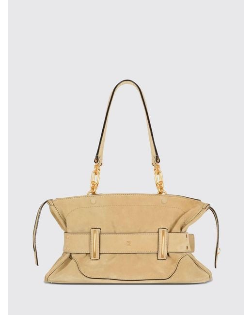 Balmain Natural Anthem Suede Bag