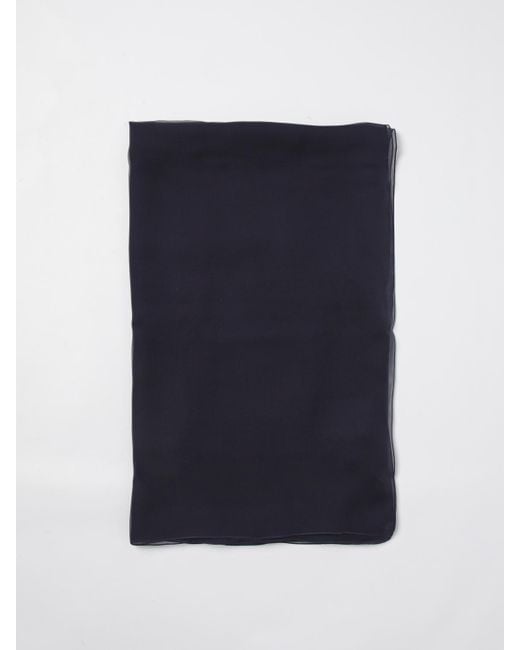 Alberta Ferretti Blue Silk Chiffon Stole