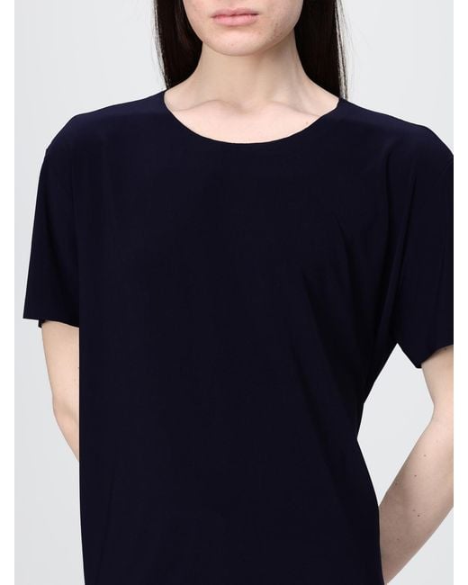 Camiseta De Cuello Redondo De Jersey Norma Kamali de color Black