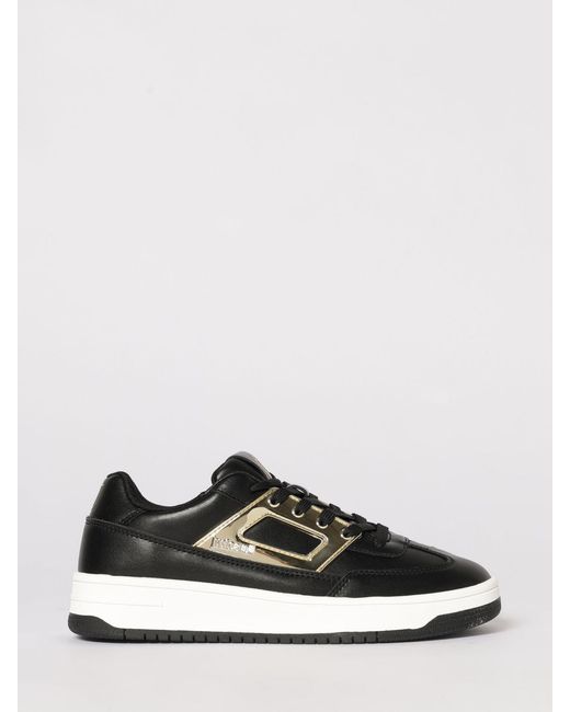Just Cavalli Black Leather Sneakers