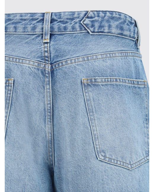Jacquemus Blue Cotton Denim Wide-Leg Jeans for men