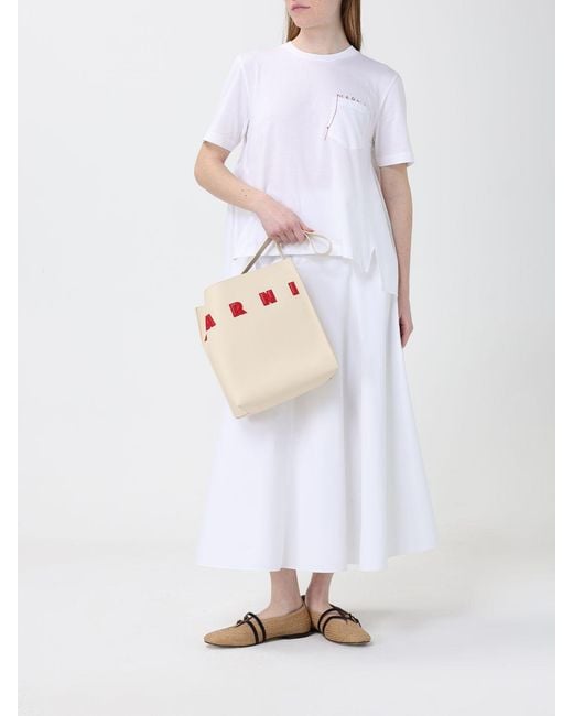 Marni Natural Museo Hobo Leather Bag
