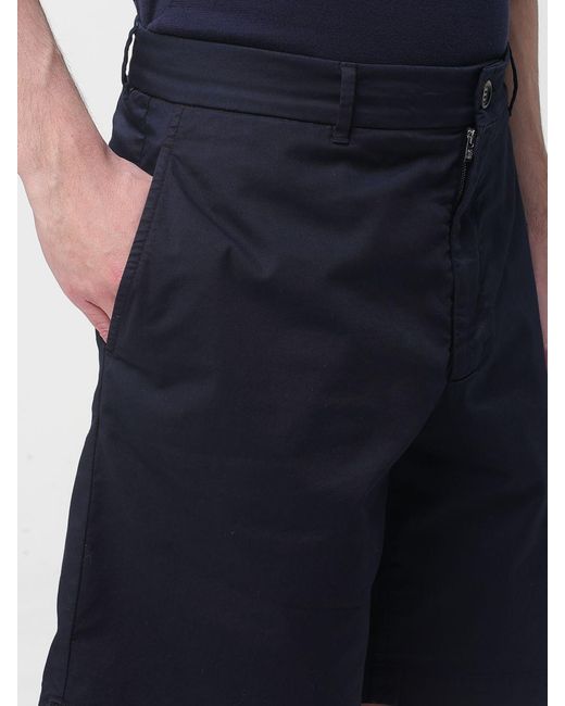 Brunello Cucinelli Blue Cotton Chino Shorts for men
