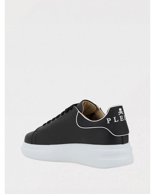 Philipp Plein Black Leather Sneakers for men