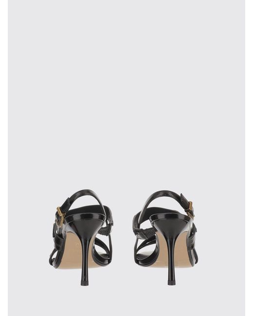Pinko White Vanda Leather Sandals