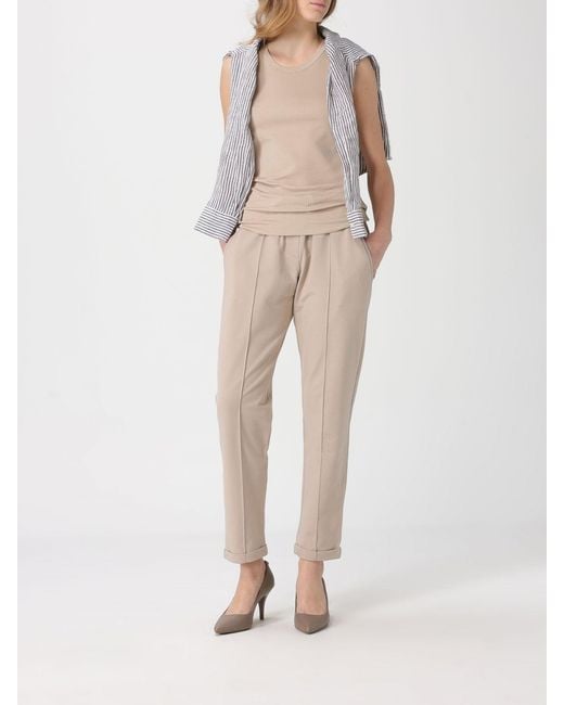Brunello Cucinelli Natural Stretch Cotton Basic Tank Top
