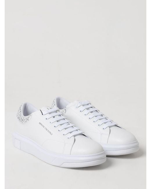 Sneakers in pelle sintetica di Armani Exchange in White da Uomo