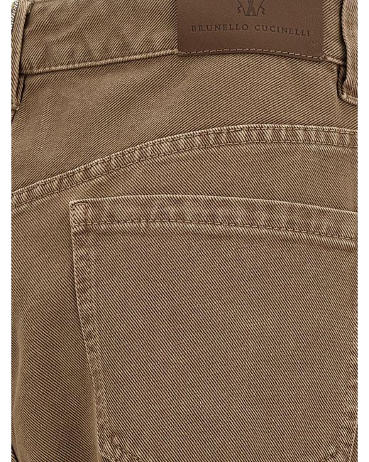 Brunello Cucinelli Natural Regular Cotton Denim Jeans