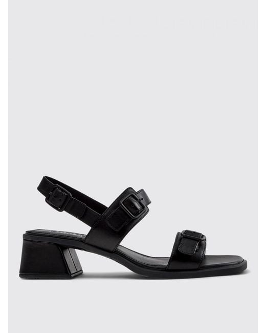 Camper Black Flat Sandals