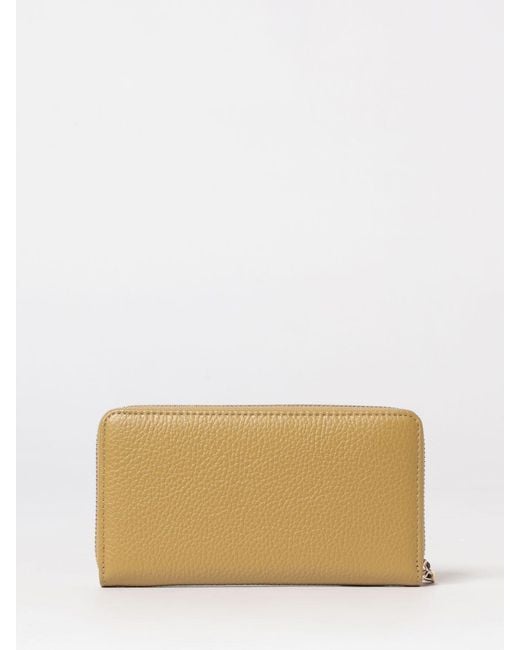 Coccinelle Natural Metallic Soft Grained Leather Wallet