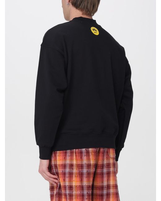 Barrow Blue Crewneck Cotton Sweatshirt for men