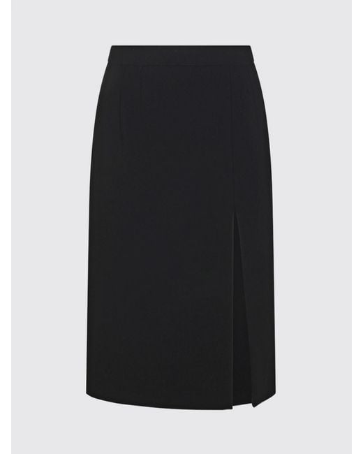 Dolce & Gabbana Blue Dolce &Amp Gabbana High-Waisted Virgin Wool Midi Pencil Skirt With Slit