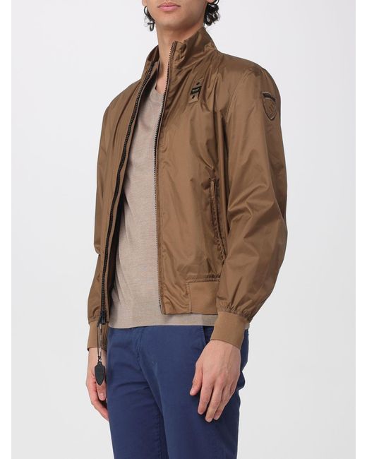 Blauer Blue Polyester Bomber Jacket for men