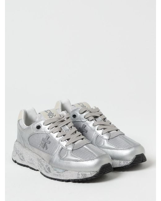 Premiata Gray Beth Glitter Sneakers