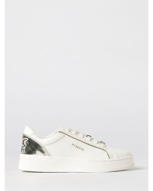 Pinko Natural Iris Leather Sneakers
