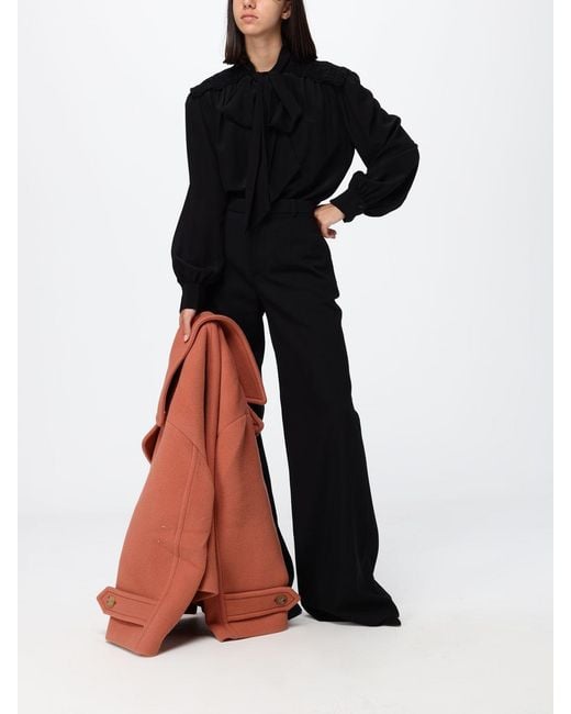 Chloé Orange ChloÉ Double-Breasted Short Wool Coat With A Relaxed Fit And Lapels