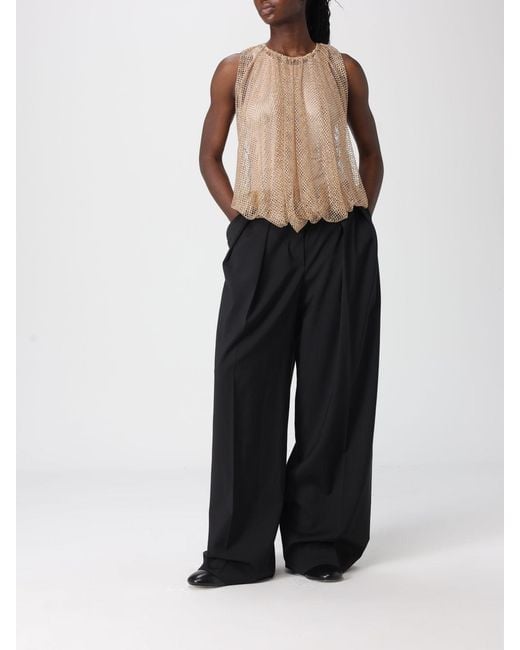 Sportmax Black Virgin Wool Trousers With Darts