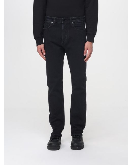 Stone Island Black Denim Straight Jeans for men